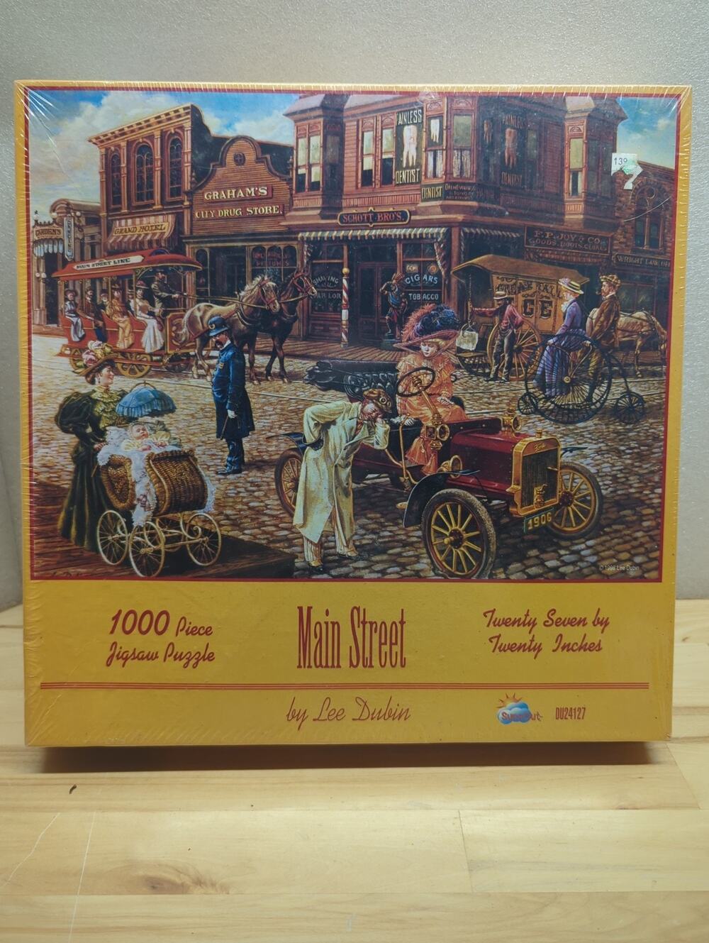 27x27" Suns Out Vintage 1000 Piece Puzzle Main Street By Lee Dubin. NIB-DU24127